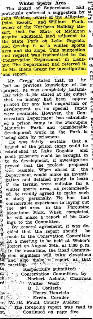 Villa St. Thomas (Funks Northern Holiday Resort) - Sept 8 1950 Article On Northern Holiday Resort